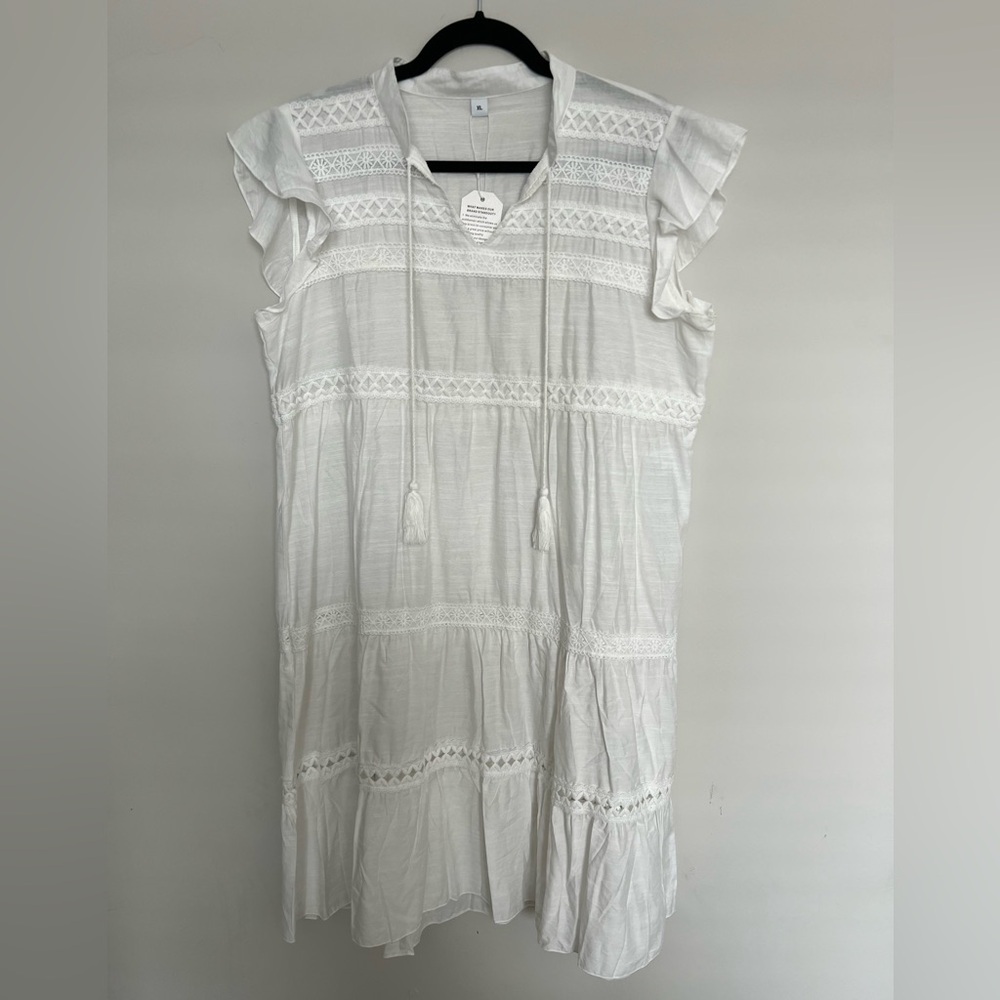 NWT Made With Love Adorable white summer dress Size XL - Picture 3 of 7